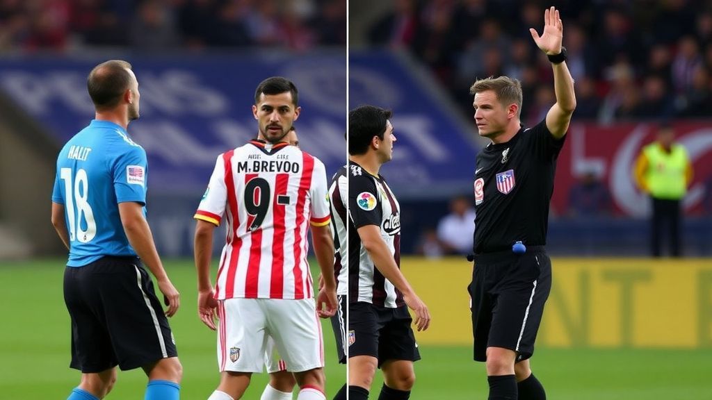 西甲争议判罚引爆全场！巴萨小将红牌改黄牌，西蒙尼暴怒VAR介入