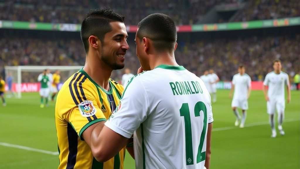 C罗暖心一幕！赛后主动寻找对手兑现承诺 巴西小将获赠球衣感动落泪